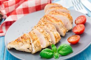 Grilled chicken breasts photo