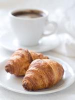 Croissant with coffee photo