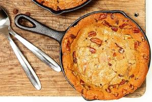 Skillet Turtle Cookie with Pecans and Caramel