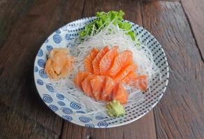 sashimi de salmón foto