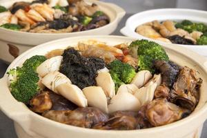 Poon Choi Cantonese Big Feast Bowls Closeup