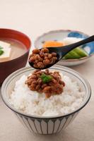 Japanese cuisine, Natto and rice photo