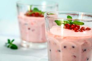 Healthy Smoothie with currant and mint photo