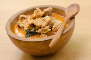 Red savory curry paste with pork and coconut milk (Panang)