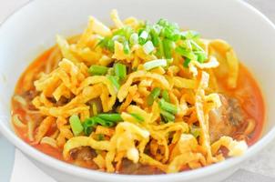 Khao Sawy ,Northern Thai Noodle Curry Soup,noodle,Khao soy photo