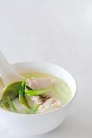 sopa de pollo tailandesa en leche de coco foto