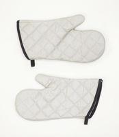 Grey oven mitts