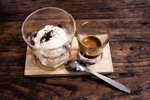Affogato with Ice Cream and Coffee. photo