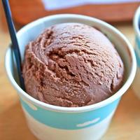Chocolate ice cream scoop 2 photo