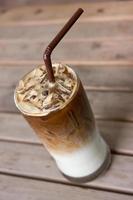 Iced latte coffee photo