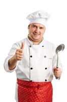 smiling chef give the thumbs up photo