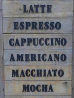 coffee menu photo