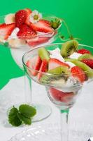 Strawberry and kiwi dessert