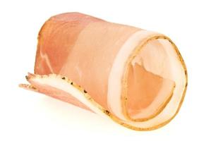 Rolled slices of ham photo