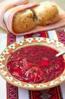 Traditional Ukrainian soup - red borsch photo