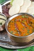 Sambar, lentil dish. Indian food photo