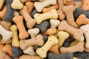 Background of bone shaped dog biscuits