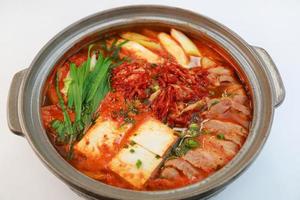Spicy Korean style stew pan photo