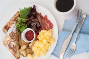 French toast, Bacon and Eggs - Stock Image