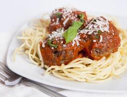 spaghetti and meatballs photo