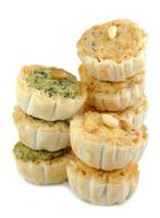 Mini Quiche Appetizers Stacked photo