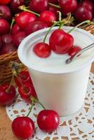 yogurt with cherries