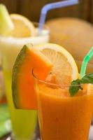 Cantaloupe melon juice photo