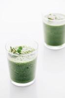 Food: Green Smoothie on white background
