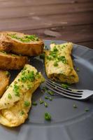 French omelette with chives photo