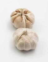 Garlic isolated on white background, selective focus photo