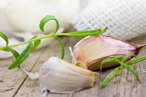 garlic and rosemary