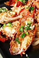 Steamed shrimp with garlic photo