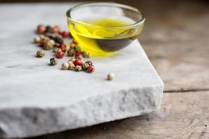olive oil and pepper photo