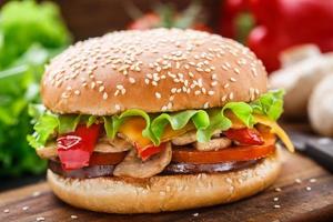 Vegetarian burger photo