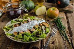 Waldort salad with grilled chicken photo