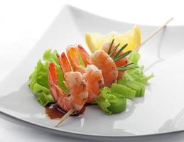 Roasted shrimps photo