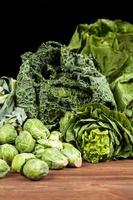 Assortment of green vegetables photo