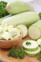 Fresh vegetable marrow and other vegetables for cooking photo