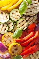 healthy grilled vegetables background photo