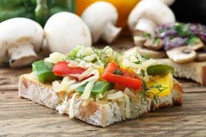 sandwich with roasted pepper photo
