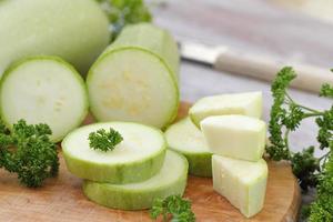 Fresh vegetable marrow and other vegetables for cooking photo