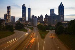 Night Traffic in Atlanta, Georgia, USA