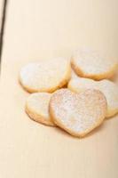 galletas de San Valentín de mantequilla dulce en forma de corazón
