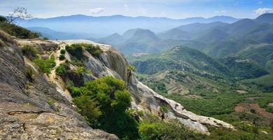 Panoramic views of mountains from hot springs Hierve El Agua photo