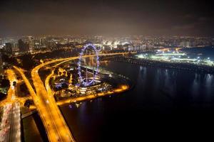 Singapore in the night time. photo