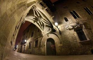 Carrer del Bisbe at night photo