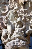 the Nativity  Architectural details of Sagrada Familia Barcelona Spain photo