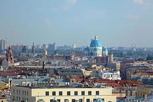 Vista aérea de la catedral de Isaac, San Petersburgo foto