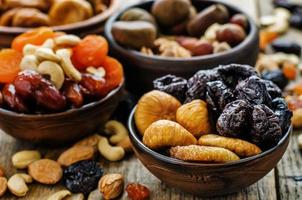 mix of dried fruits and nuts photo
