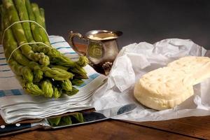 green Asparagus with Butter and Hollandaise photo